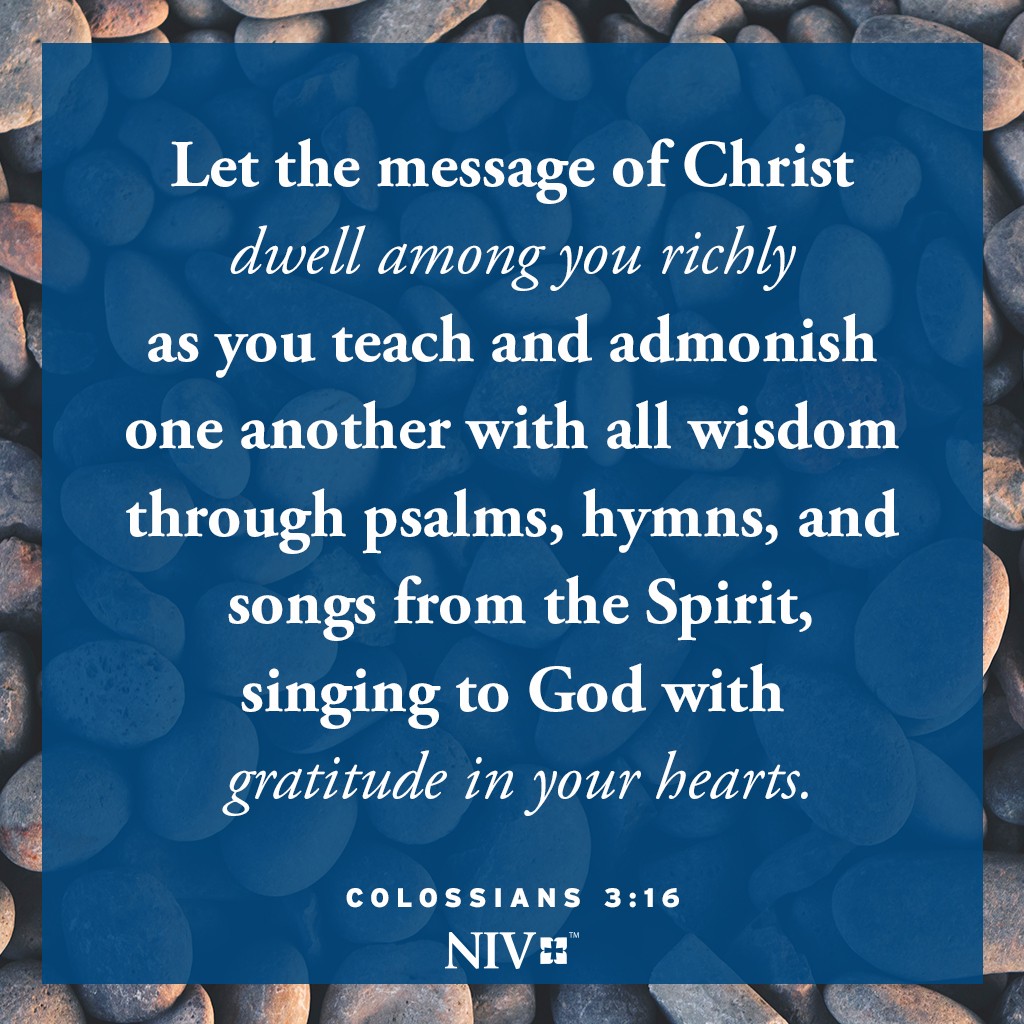 NIV Verse Of The Day Colossians 3 16