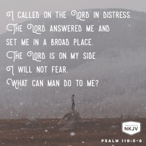 NKJV Verse Of The Day Psalm 118 5 6