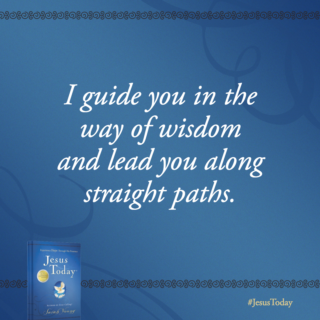 I guide you in the way of wisdom and lead you along straight paths.