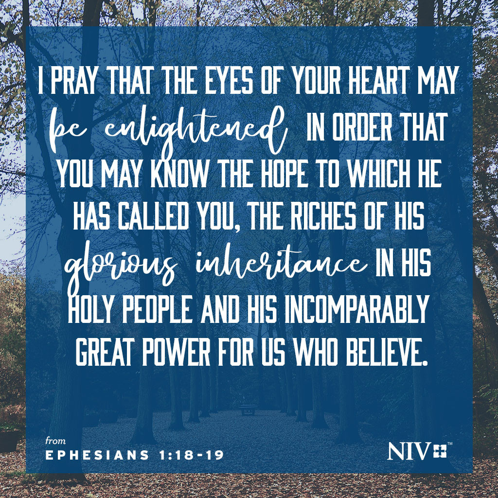 Niv Verse Of The Day Ephesians 1 18 19