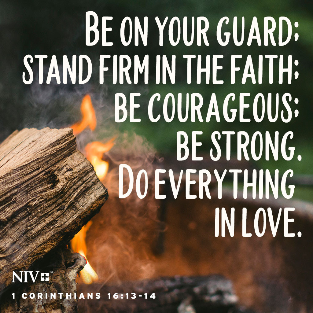 NIV Verse of the Day: 1 Corinthians 16:13-14