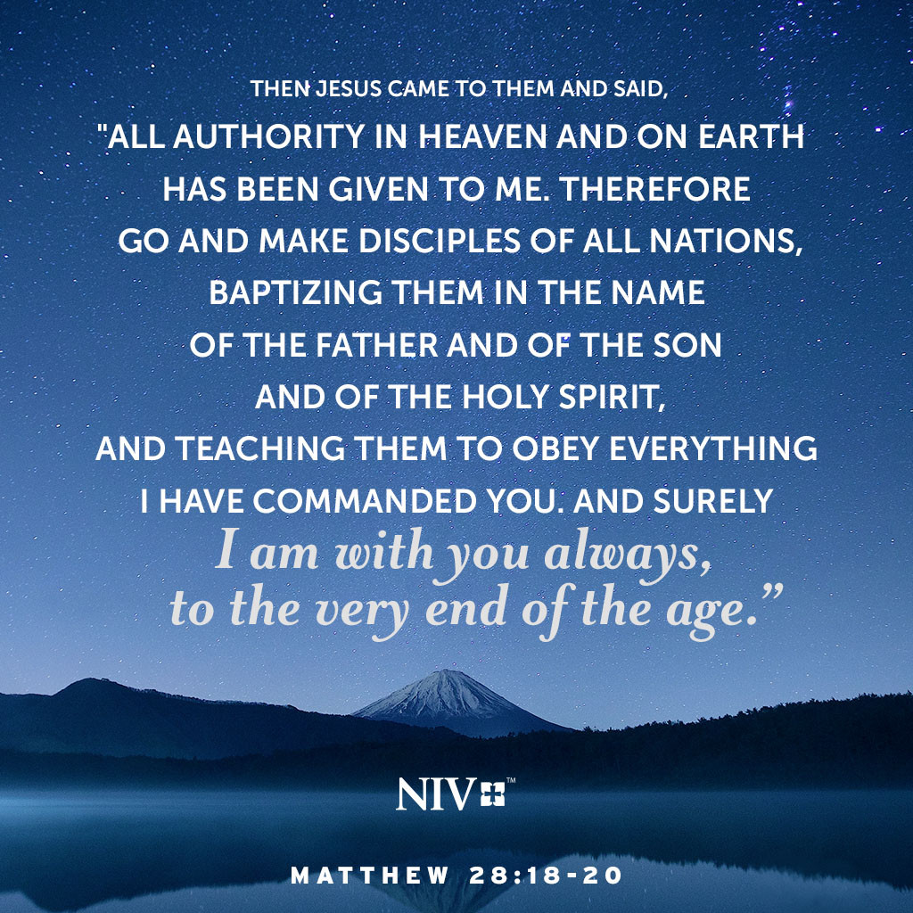 NIV Verse Of The Day Matthew 28 18 20