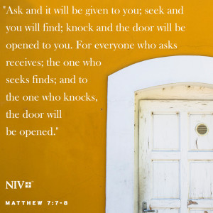 NIV Verse of the Day: Matthew 7:7-8