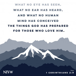 NIV Verse of the Day: 1 Corinthians 2:9-10