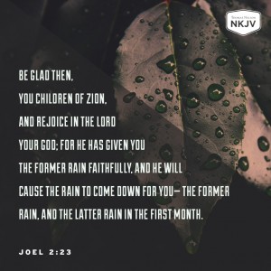 Nkjv Verse Of The Day Joel 2 23