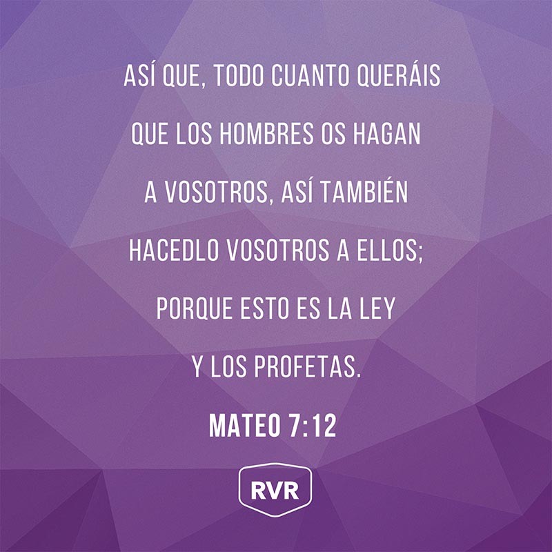 RVR Versículo Bíblico Diario Mateo 712