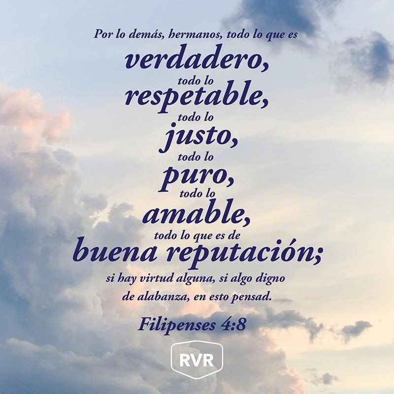 RVR Versículo Bíblico Diario: Filipenses 4:8