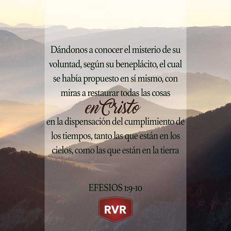 Rvr Versiculo Biblico Diario Efesios 1 9 10